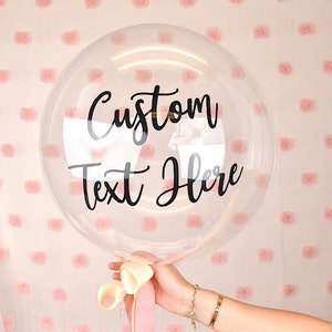 Custom Balloons Wedding & Showers | Custom Balloons Decal | Clear Balloons | Personalized Balloons|Fathers day Balloons