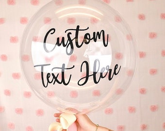 Custom Balloons Wedding & Showers | Custom Balloons Decal | Clear Balloons | Personalized Balloons|Fathers day Balloons