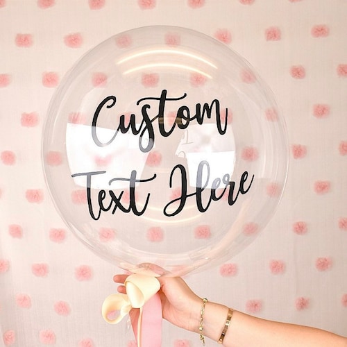 Custom Balloons Wedding & Showers | Custom Balloons Decal | Clear Balloons | Personalized Balloons|Fathers day Balloons