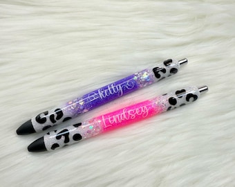 Boujie Western LEOPARD Pen | Custom Epoxy Gel Pens | InkJoy Gel Pens | Refillable | READ DESCRIPTION