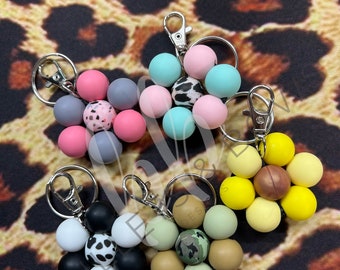 Custom Silicone Beaded Keychains | Silicone Beacs | Keychains made on TikTok Live