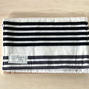 Burp Cloth - MODERN STRIPES | Handmade | Flannel and Terry Cloth | Modern, Minimal Pattern | Gender Neutral | Baby Shower Gift