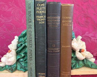Lot of 4 Small Antique & Vintage Books Reading or Decor from my 3 for 9 Dollars Collection