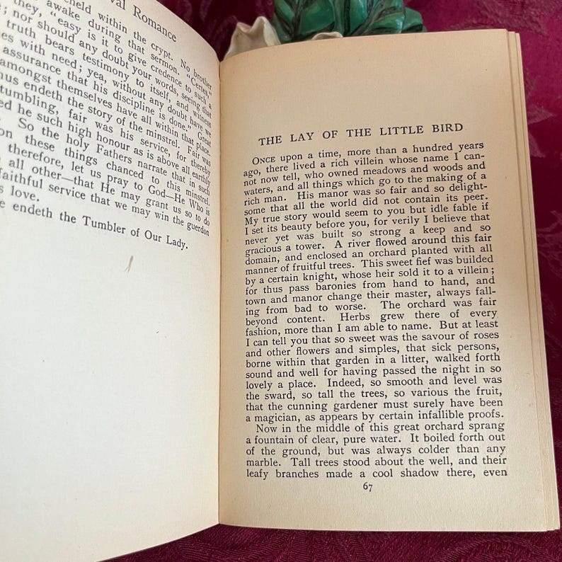 1919 Aucassin & Nicolette by Eugene Mason, Antique Book, Everyman's Library #497 bild 8