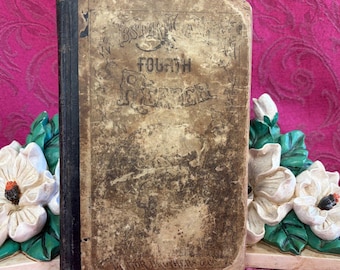 1878 The Webster-Franklin Fourth Reader, George S. Hillard, Antique School Book