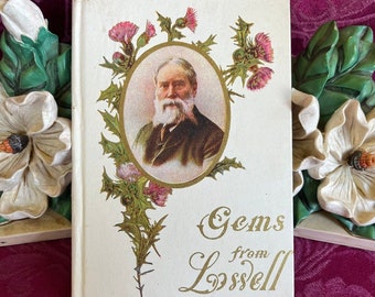 Gems from Lowell. Antique Poetry Book Published by Cupples & Leon Company