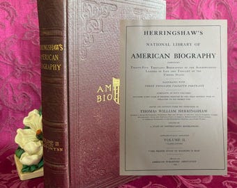 1909 Herringshaws National Library of American Biography Vol. II, Scarce Book