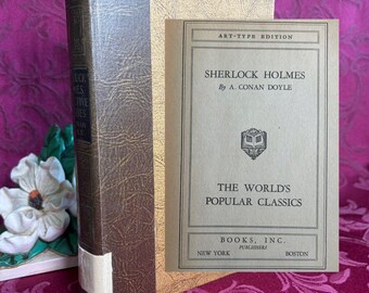 Sherlock Holmes by A. Conan Doyle, Undated Vintage Art-Type Edition Book