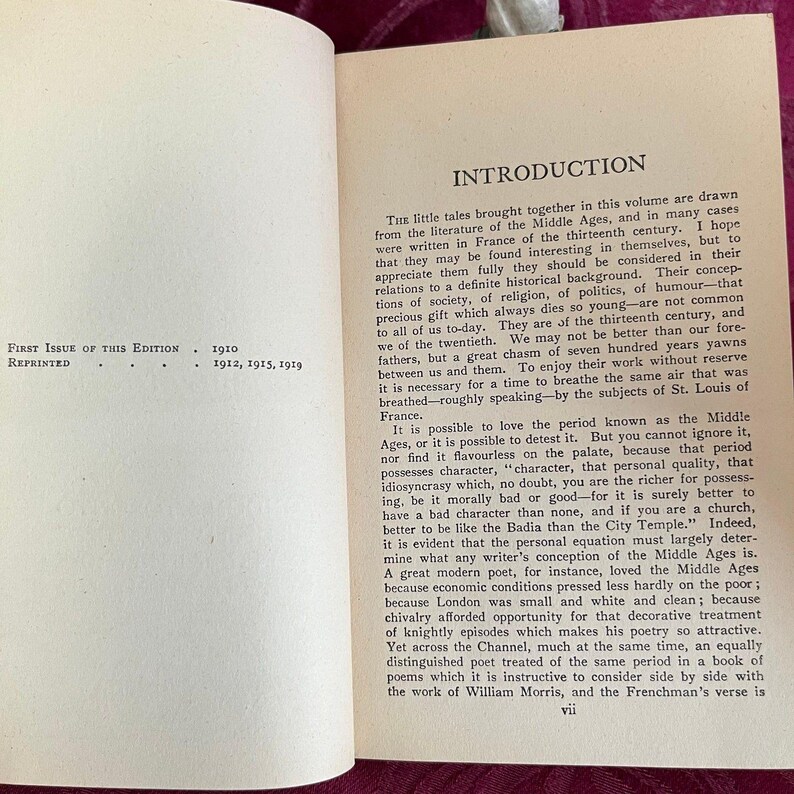 1919 Aucassin & Nicolette by Eugene Mason, Antique Book, Everyman's Library #497 bild 6