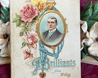 Brilliants from Riley. Antique Poetry Book Published by The Hayes Lithographing