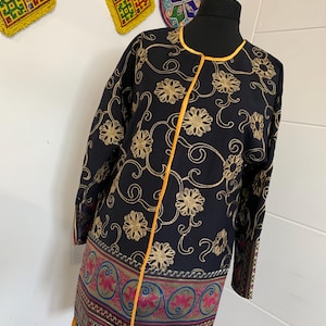 Afghan traditional handmade open-front coat
