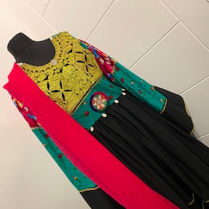 Afghan traditional handmade tribal cotton dress.