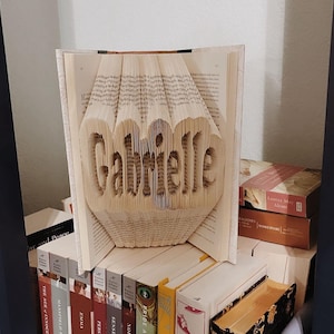 Custom Name Folded Book Art