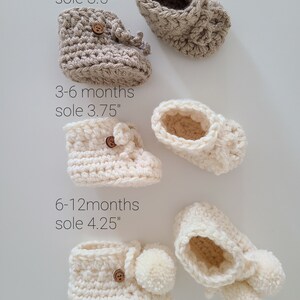 Handmade Baby Booties Socks Crochet Unisex Newborn Shoes Yarn Gift Giftidea Babyshower image 7