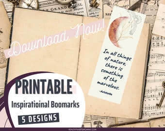 Moon Themed Inspirational Bookmarks