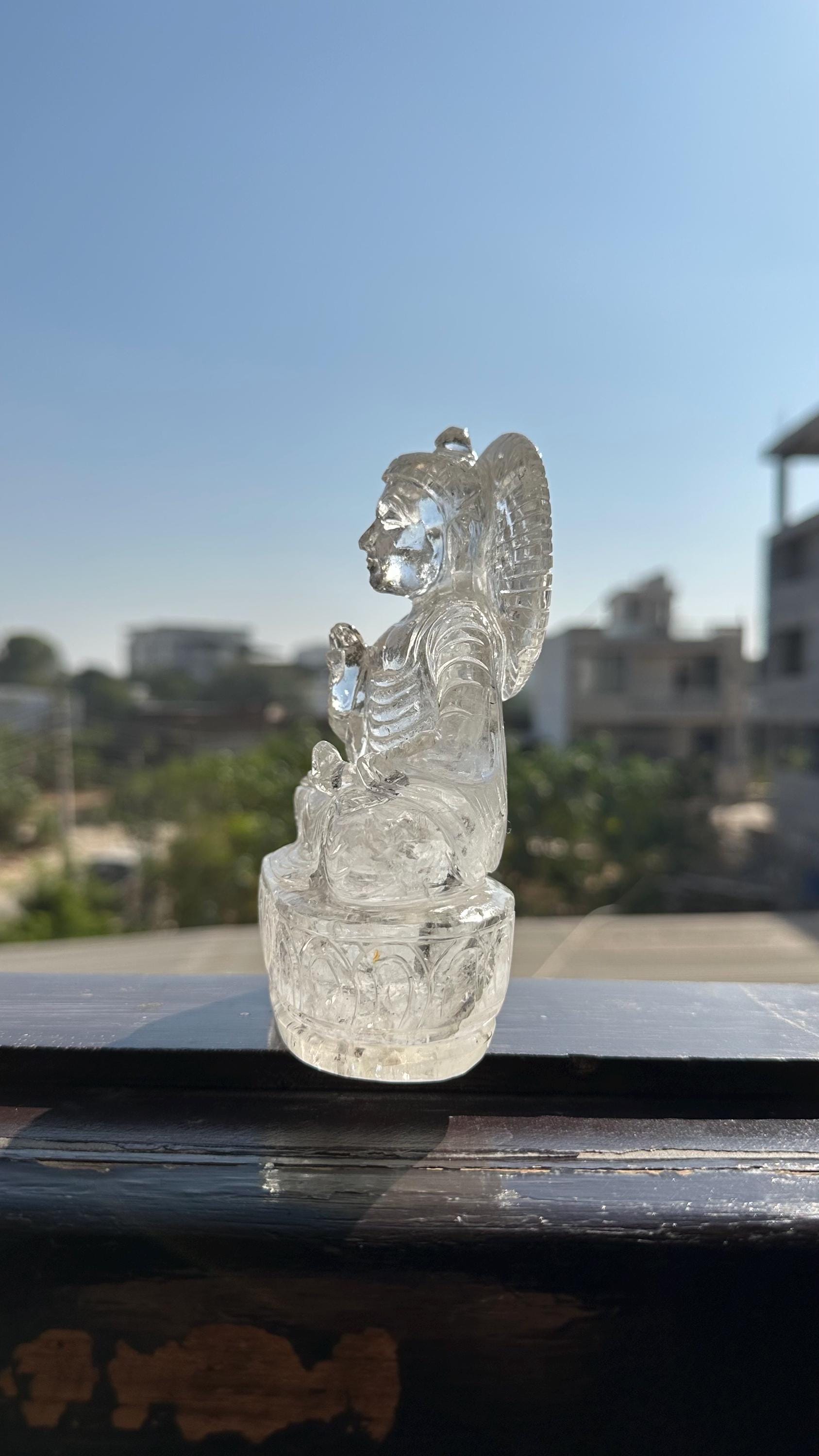 885 グラム ヒマラヤ水晶仏、水晶仏、宝石仏、ヒーリングクリスタル