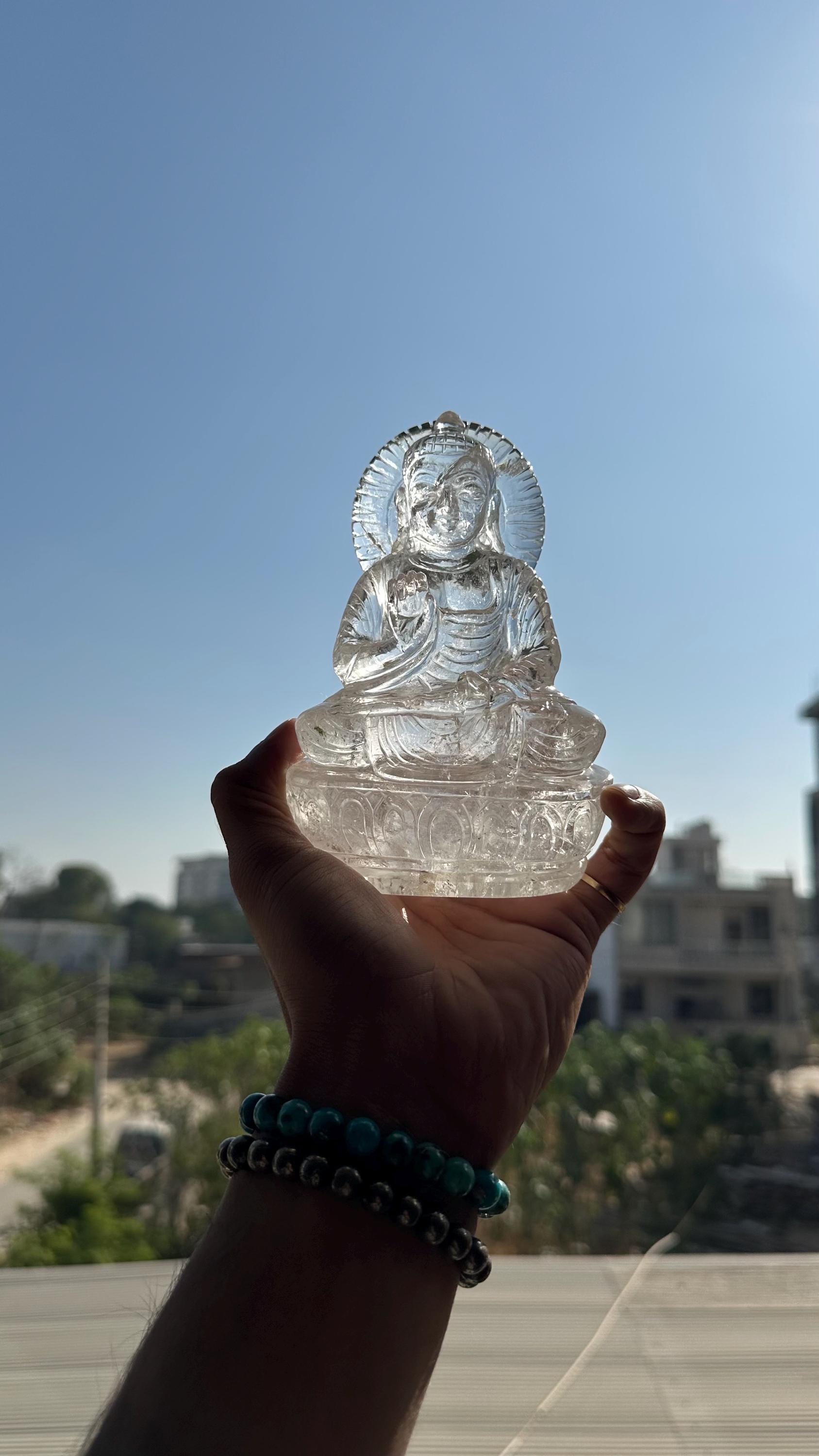 885 グラム ヒマラヤ水晶仏、水晶仏、宝石仏、ヒーリングクリスタル