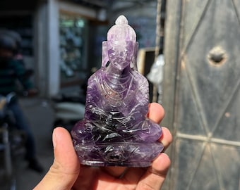 95g ヒマラヤ水晶仏頭、水晶仏、宝石仏、ヒーリングクリスタル、水晶