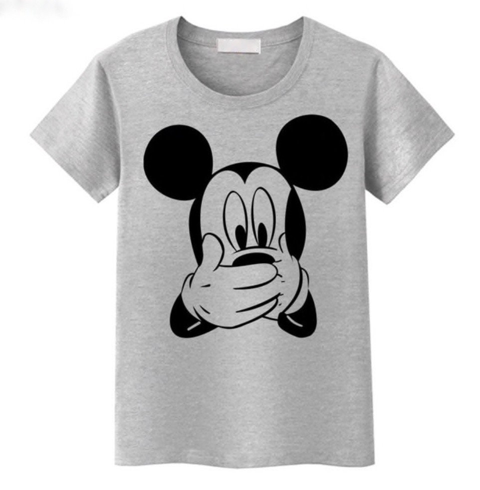 Niedliche Disney T-Shirt Cartoon Mickey Mouse Damen Bluse Frauen Tops Brief  druck T-Shirt Minnie