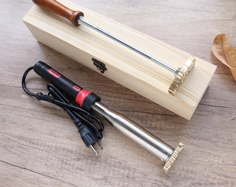 Custom branding iron Electric branding iron for woodworkers  Wood branding iron Leather Branding Iron Brand iron for food flame heaeted iron