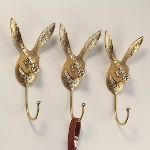 Art rabbit Hooks Brass Hooks/Nordic animals Wall Hooks Coat Hooks Bathroom Towel Hooks Kitchen Wall Hanging Porch Coat Hooks