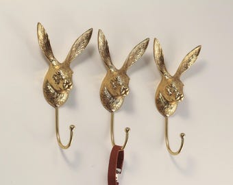 Art rabbit Hooks Brass Hooks/Nordic animals Wall Hooks Coat Hooks Bathroom Towel Hooks Kitchen Wall Hanging Porch Coat Hooks