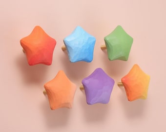 Colorful star Wall Hooks, kid room rainbow star Hook, Hats hanger, Hanger Organize for Scarfs, Bags, Clothes hook
