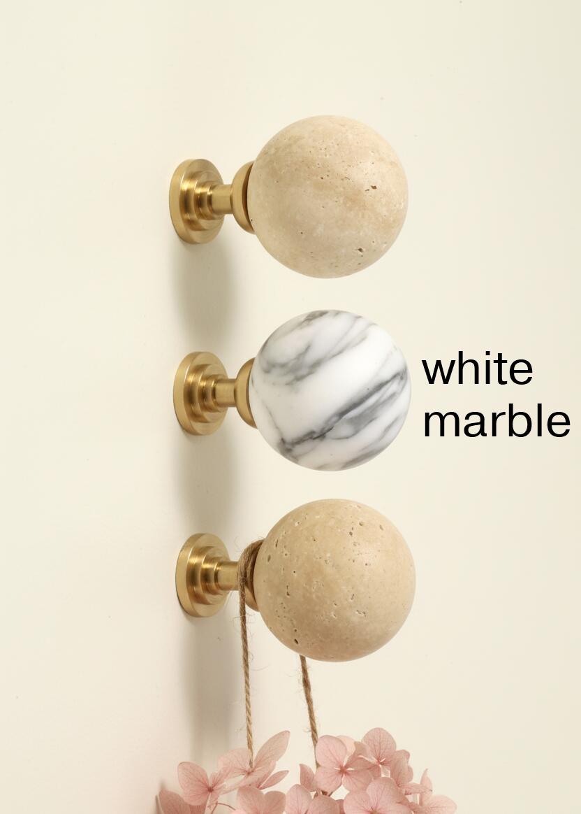 Natural Marble Wall Hook Hooks, Travertine Hook, Viola Hats Hanger ...
