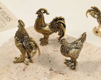 Rooster Hen solid brass drawer knob,Chicken brass animal cabinet knob,decorative furniture improvement knobs, Custom Engraved wardrobe knobs