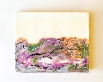 Abstract Encaustic Landscape - an original mixed media encaustic painting