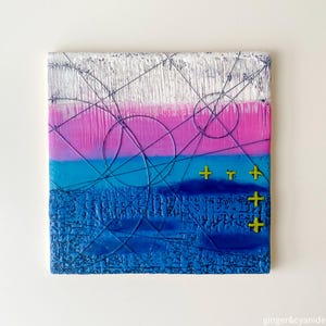 Desafiado pela navegação - Pintura encáustica original