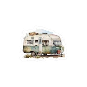 RV Travel Camper Kiss-Cut vinile decalcomanie, decalcomania del rimorchio di viaggio, campeggio decalcomanie, Camping Decor, RV Decor, Outdoor RV Decor, Camper decalcomanie