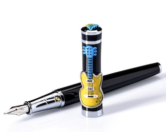 Fountain Pen Guitar Roxi Handmade, Rollerball Pen, Gift for women, children, Personalised Pen, Engraved Pen, Graduation, smooth nib