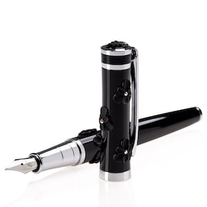 Roxi - Black Beauty - Füllfederhalter, Tintenroller, Geschenk für Frauen, Kinder, Jugendliche