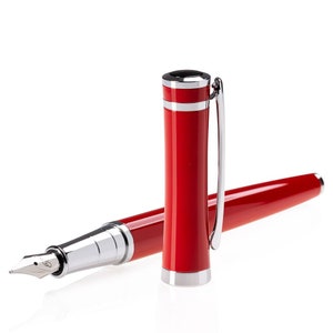 Roxi - Red Amour - Pluma estilográfica, Rollerball, Regalo para mujeres, Niños, Pluma personalizada, Pluma grabada, Graduación, Cumpleaños