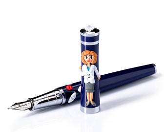 Fountain Pen Doctor Roxi Handmade, Rollerball Pen, Gift for women, children, Personalised Pen,Engraved Pen,Graduation,Wedding Gift,Birthday