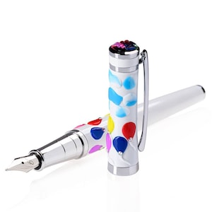 Roxi - Baloons - Penna stilografica, Penna Roller, Regalo per donne, bambini, Penna personalizzata, Penna incisa, Laurea Compleanno