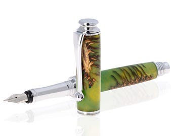 Green Pinecone Handmade Fountain Pen/Rollerball