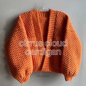 Cirrus Cloud Cardigan Crochet Pattern (Digital item NOT a physical item)