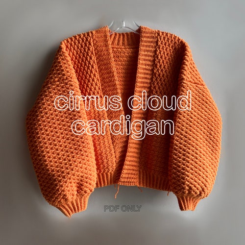 Cirrus Cloud Cardigan Crochet Pattern (digital Item NOT a Physical