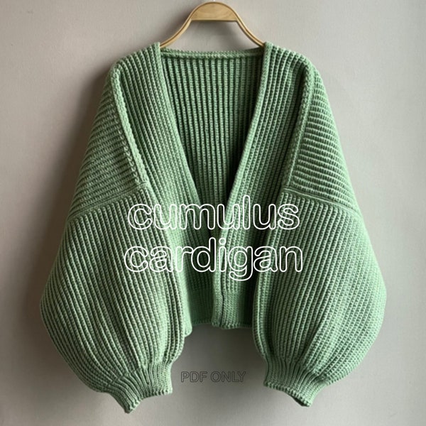 Cumulus Cardigan Crochet Pattern (PDF Pattern NOT a physical product)