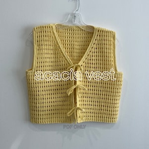 Acacia Vest Crochet Pattern (PDF Pattern NOT a physical product) English Language Only, easy pattern for vest, crochet top, beach cover up