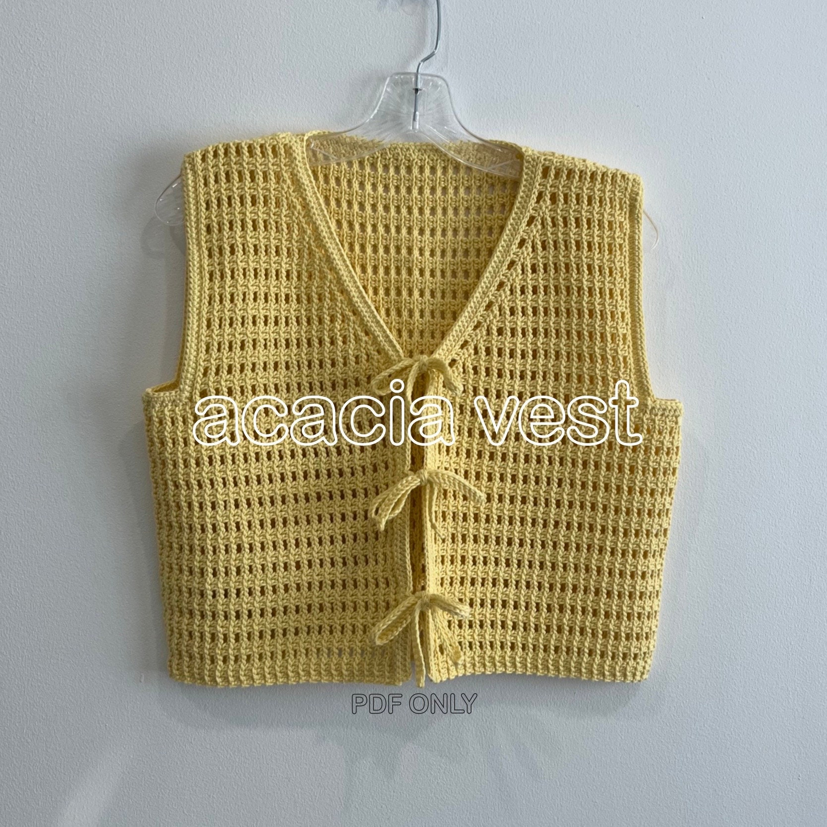 Acacia Vest Crochet Pattern (PDF Pattern NOT a Physical