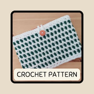 Beginner Crochet Book Cover Pattern, Customizable Tablet Sleeve, eReader Case Kindle, Stash Busting Yarn Project, Easy DIY Gift PDF Tutorial