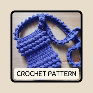 Crochet Phone Pouch Pattern Beginner Bobble Stitch Crossbody Bag Customizable Small Holder Easy DIY Accessory Tutorial PDF