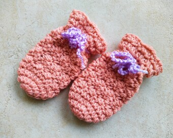 Erina Crochet Baby Mittens - Newborn / various colours / made to order