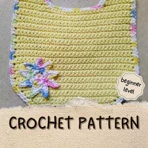 Crochet Baby Bib Pattern Easy Baby Shower Gift Idea Newborn Crochet Pattern PDF Beginner Baby Bib Design Handmade Baby Accessory DIY