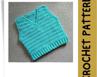 Crochet Vest Pattern For Baby Vest Pattern For Beginner Crochet Pattern For Kids Vest Pattern for Crochet Sweater Vest for Baby Crochet