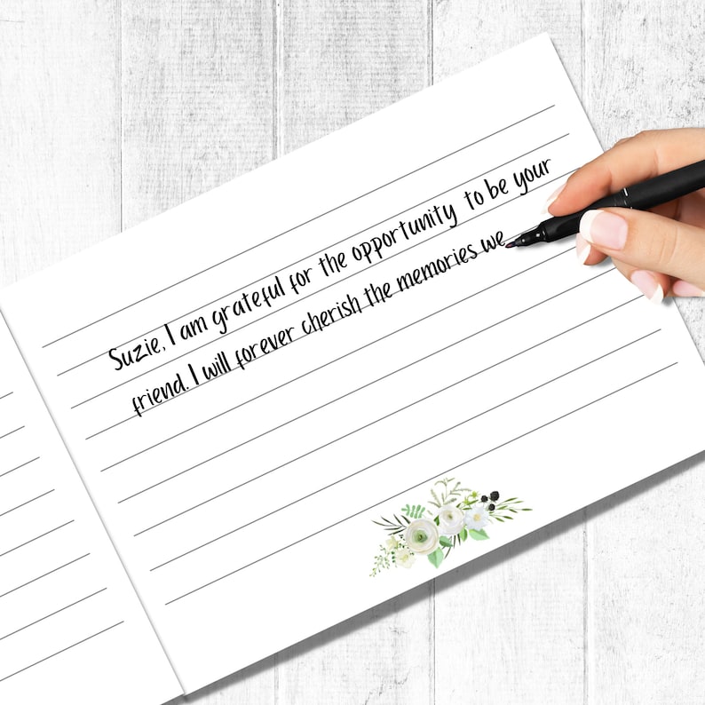 Editable Funeral Guest Book Template, Celebration of Life, Memorial