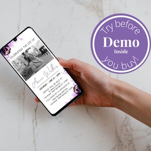 Modèle d’evite funéraire minimaliste , Annonce funéraire électronique, Invitation commémorative, Mémoire aimante, Faveurs funéraires